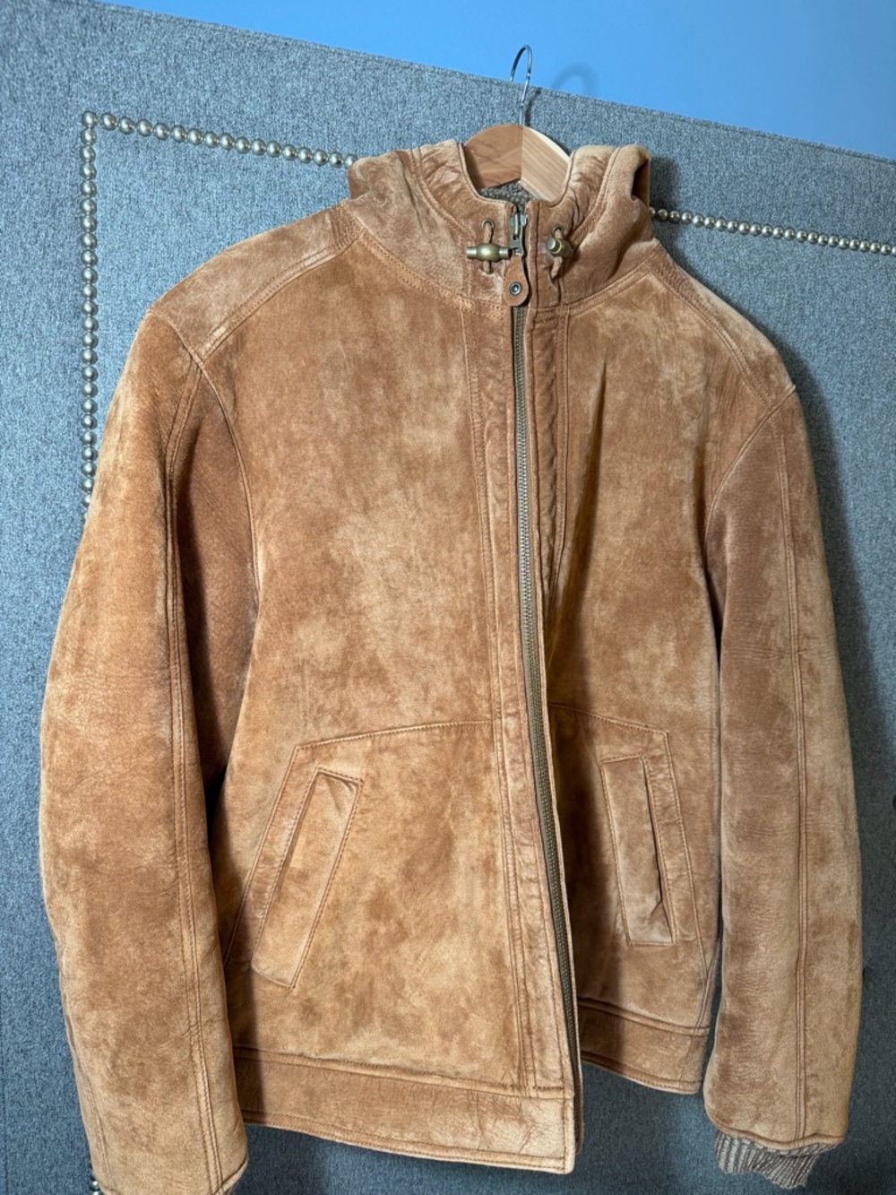 The Territory Ahead Genuine Suede Jacket - Camel - M